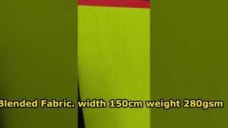 Vải pha trộn. chiều rộng 150cm trọng lượng 280gsm 60% modacrylic + 38% cotton + 2% chống tĩnh điện