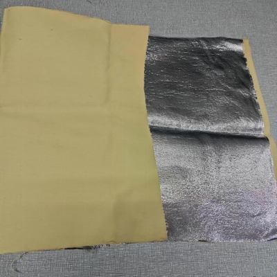 Màu tự nhiên 100% Para Aramid Aluminized Vải dệt Satin