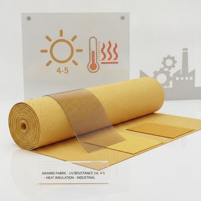 150cm chiều rộng Aramid bao bì có độ chống tia UV cấp 4 đến 5 hoàn hảo cho quần áo bảo vệ cách nhiệt và công nghiệp