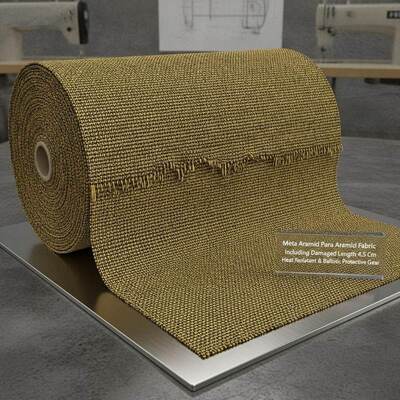 Vải Meta Aramid Para Aramid bao gồm cả chiều dài bị hư hại 4,5 cm Thích hợp cho thiết bị bảo vệ chống nhiệt và đạn đạo