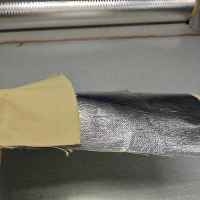 Màu tự nhiên 100% Para Aramid Aluminized Vải dệt Satin