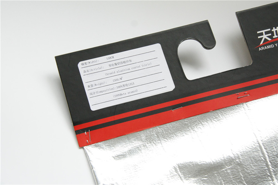 Màu trắng tự nhiên 100% Meta Aramid Aluminized Vải Twill Dệt