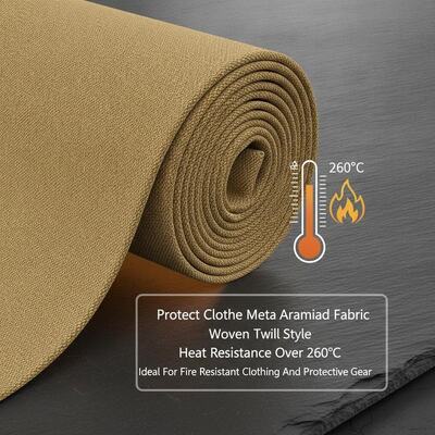 Bảo vệ quần áo Meta Aramid vải dệt Twill phong cách Kháng nhiệt trên 260 độ C lý tưởng cho quần áo chống cháy và thiết bị bảo vệ
