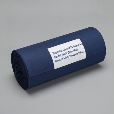 200gsm Meta Aramid FR Viscose Vải pha trộn chống tĩnh điện Chiều rộng 150cm Vải quần áo bảo hộ lao động chống cháy