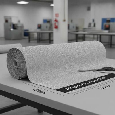 Vải chống cháy 200gsm Vải chịu nhiệt rộng 150cm được thiết kế cho sản xuất quần áo bảo hộ và an toàn công nghiệp