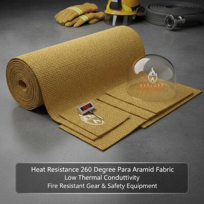 Khả năng chịu nhiệt Vải Para Aramid 260 độ có tính dẫn nhiệt thấp Thích hợp cho các thiết bị chống cháy và thiết bị an toàn