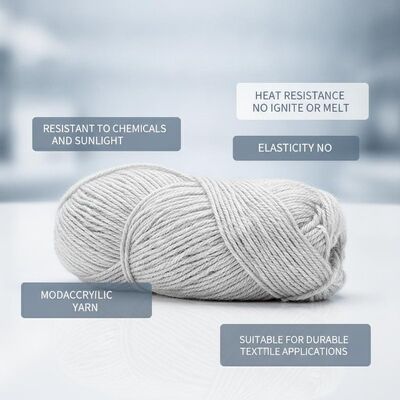 Chống hóa chất và ánh sáng mặt trời Modacrylic Yarn Chống nhiệt Không cháy hoặc tan chảy Độ đàn hồi Không phù hợp cho các ứng dụng dệt bền
