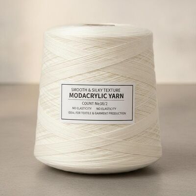 Dáng dẻo mượt và lụa Modacrylic Yarn Count Ne38 2 Không có độ đàn hồi lý tưởng cho các ứng dụng dệt may và sản xuất quần áo