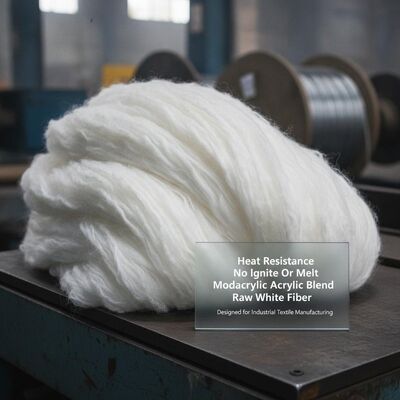 Chống nhiệt Không cháy hoặc tan chảy Modacrylic Acrylic Mixture Raw White Fiber được thiết kế cho sản xuất dệt may công nghiệp