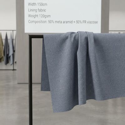 50% Meta-Aramid 50% FR Viscose lining fabric - Permanent flame retardant 120 gsm cho quần áo bảo vệ