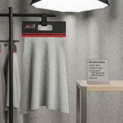 Vải dệt kim chống cháy khổ rộng 180cm định lượng 215gsm với 70% Modacrylic 30% Viscose chống cháy cho các ứng dụng chống cháy