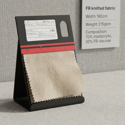 Vải dệt kim chống cháy khổ rộng 180cm định lượng 215gsm với 70% Modacrylic 30% Viscose chống cháy cho các ứng dụng chống cháy