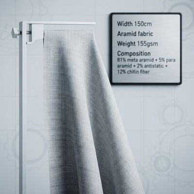 Vải Meta Aramid chống cháy chống tĩnh điện kết hợp sợi Chitin dùng cho quần áo bảo hộ