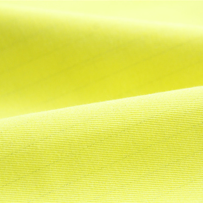 Vải chống tĩnh điện Modacrylic cotton 300gsm màu vàng huỳnh quang cho quần áo bảo hộ
