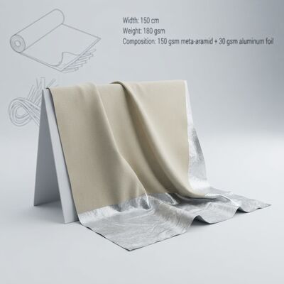 Vải Meta Aramid Bọc Nhôm Chống Nhiệt Chống Cháy và Chiều Dài Tùy Chỉnh