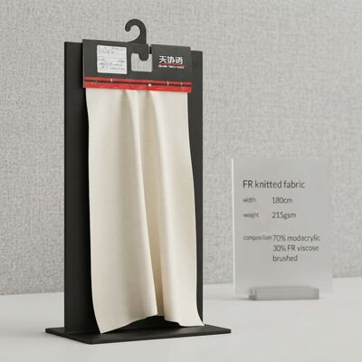 Vải dệt kim chống cháy khổ rộng 180cm định lượng 215gsm với 70% Modacrylic 30% Viscose chống cháy cho các ứng dụng chống cháy